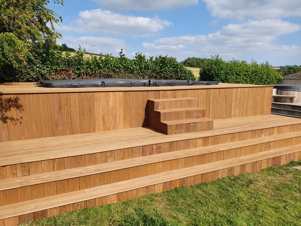 Premium Ipe hardwood cladding around exercise eool