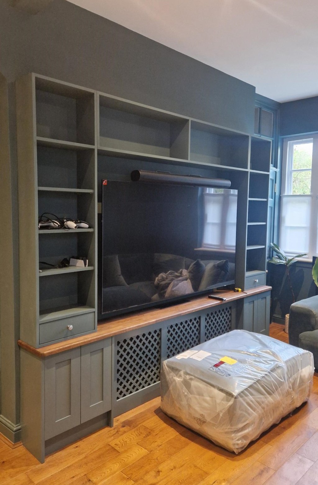 Completed media wall